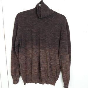 Stone Rose Sweater Womens Extra Large Turtleneck Wool Blend Italy Made Ombré